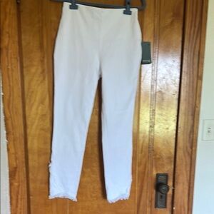 White Lysse Women's Fringed Hem Pants